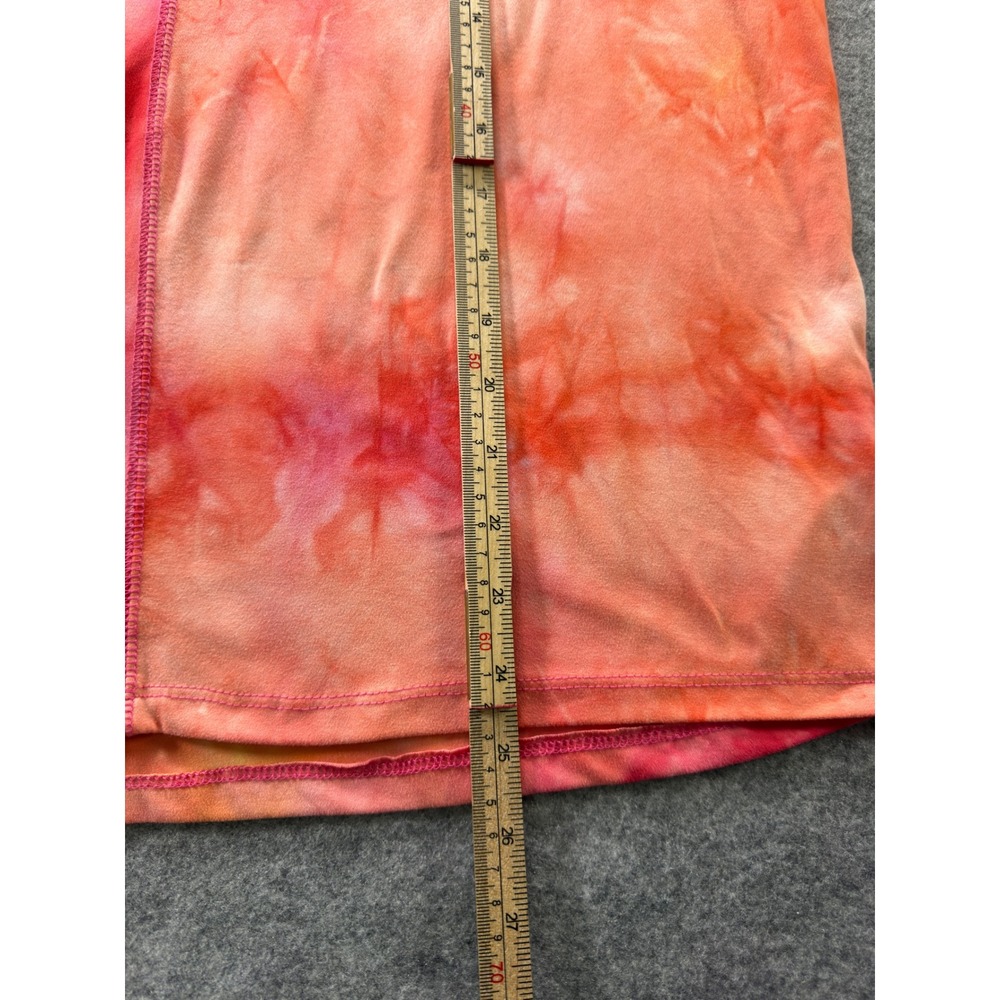 Zella Tie-Dye T-Shirt Womens XL Pink Orange Short Sleeve Athleisure Tee - Picture 3 of 9